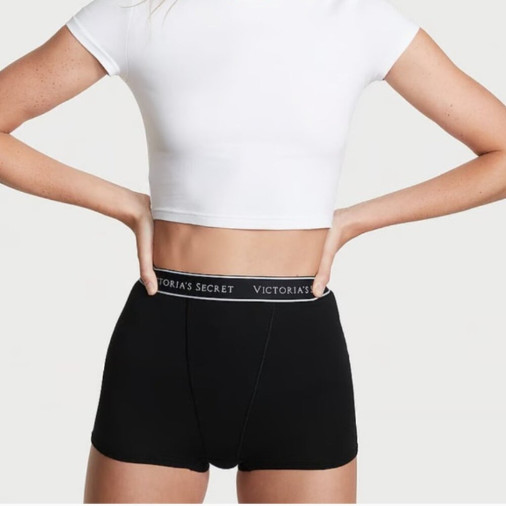 NWT Victoria’s Secret logo cotton high waist boyshort panty